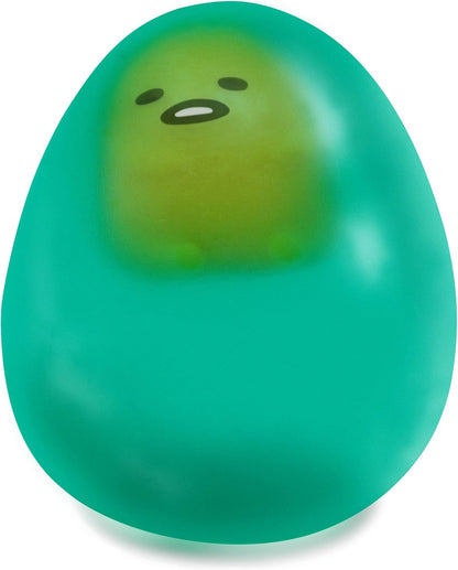 Gudetama Lazy Egg Yolk Cute Character in Sticky Stretchy Water Egg Squishy Toy (Green) Party Favors, Stress Balls, Birthday Gifts, Basket Fillers, Kawaii Squishies for Kids, Boys, Girls, Adults