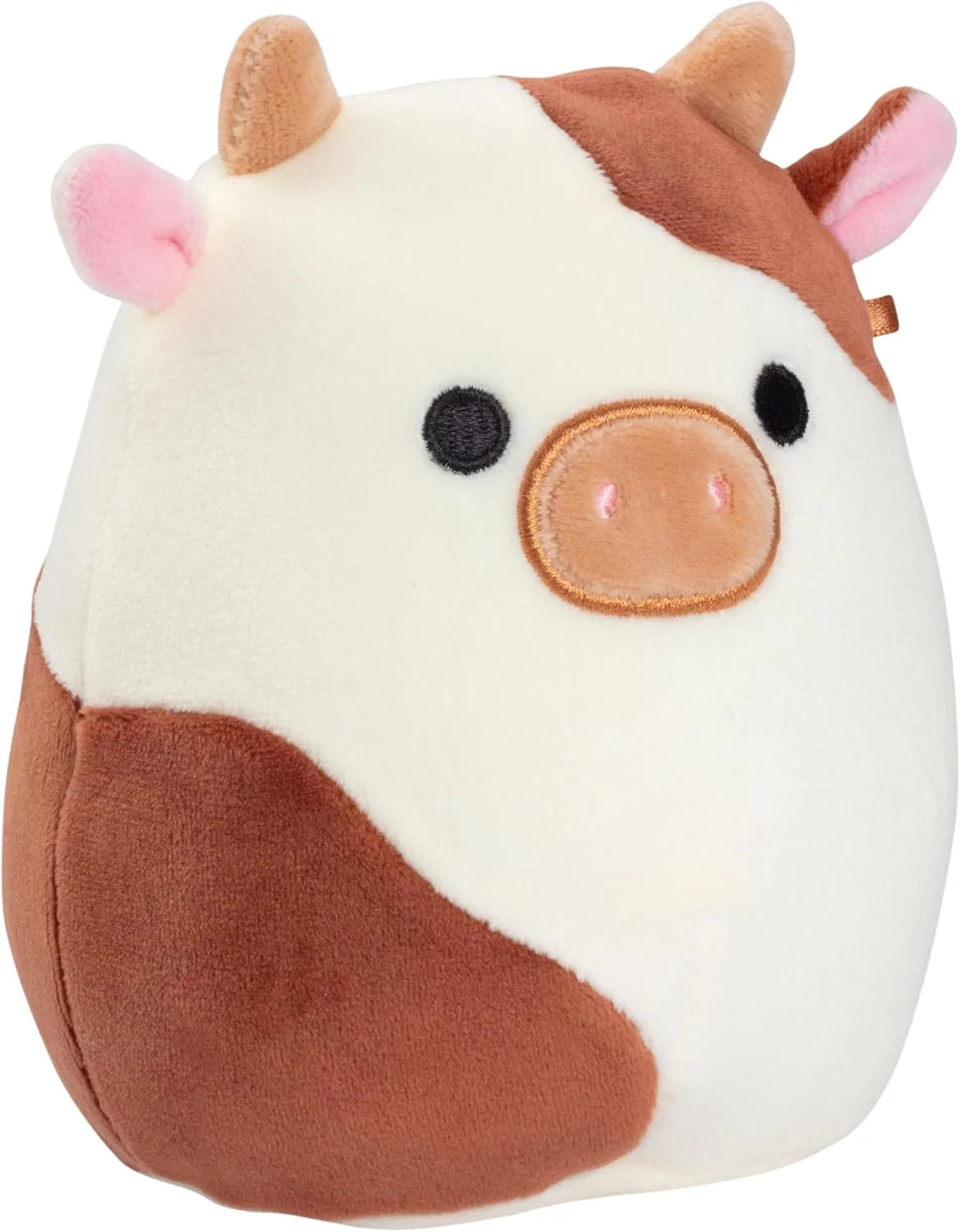 Original 5-Inch Ronnie the Brown Cow - Official Jazwares Plush - Collectible Soft & Squishy Mini Stuffed Animal Toy - Add to Your Squad - Gift for Kids, Girls & Boys