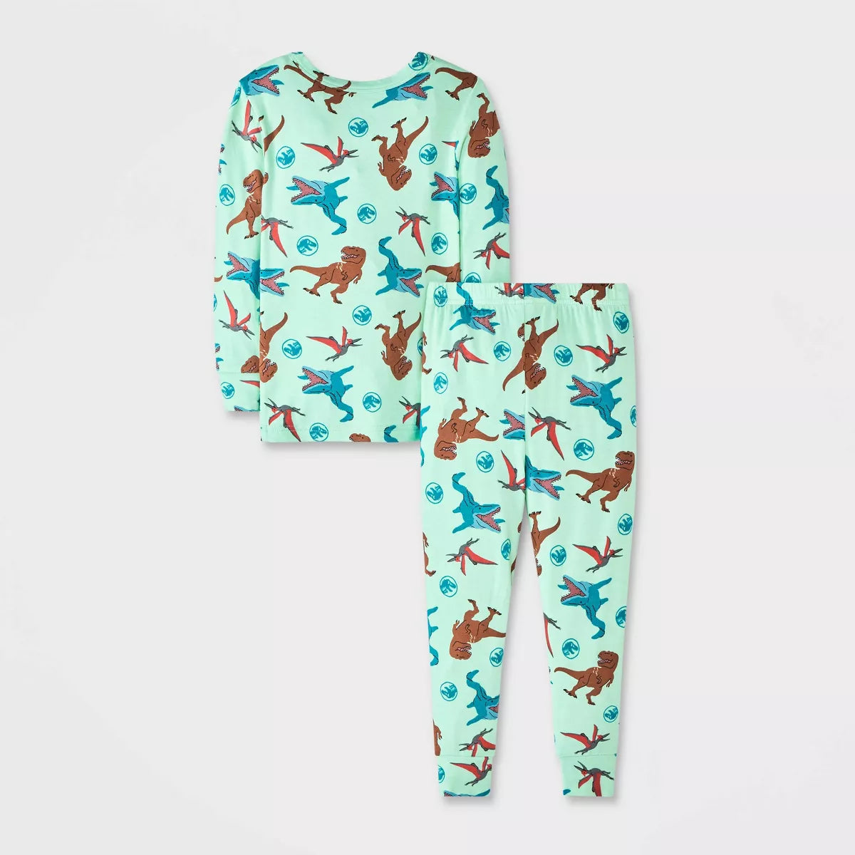 Toddler Boys' 2Pc Jurassic World Long Sleeve Viscose Snug Fit Pajama Set - Green
