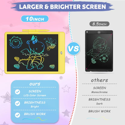 Colorful Doodle Board Drawing Tablet Erasable Electronic 10 Inch